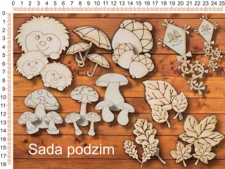 Podzim klepe na dveře, využijte sychravý čas pro tvoření. Sady dřevěných výřezů tématicky rozdělených, vhodné pro výrobu...
